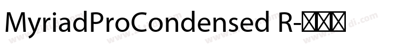 MyriadProCondensed R字体转换 MyriadProCondensed R字体转换